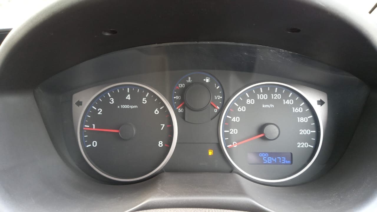 2012 Hyundai i20 MAGNA (O) 1.2, Petrol, Manual, 58,706 km, Odometer Image