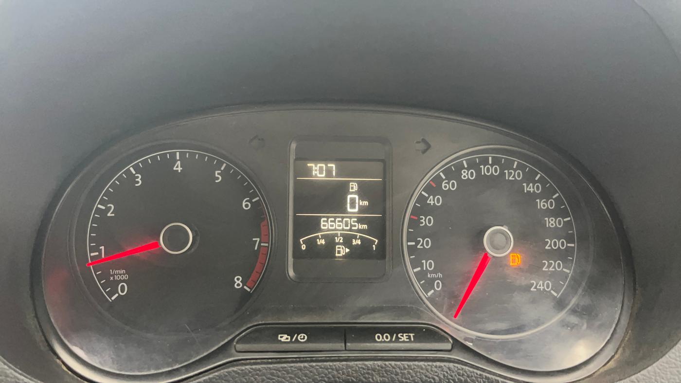 2016 Volkswagen Ameo COMFORTLINE 1.2L, Petrol, Manual, 66,582 km, Odometer Image