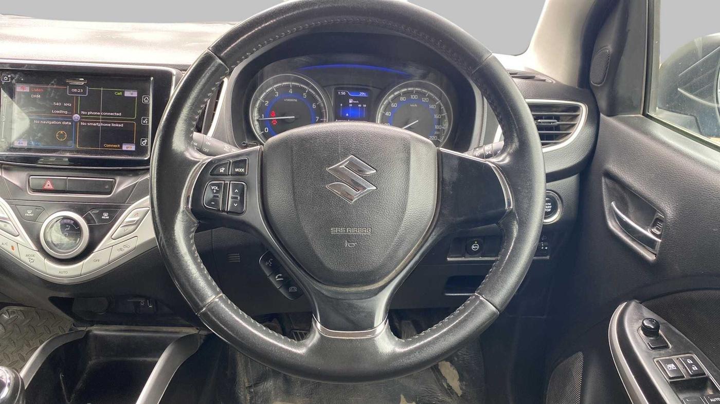 2018 Maruti Baleno ALPHA PETROL 1.2, CNG, Manual, 89,631 km, Steering Wheel Close Up