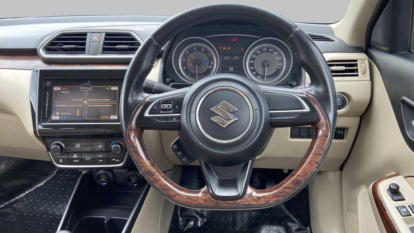 2017 Maruti Dzire ZXI PLUS AMT, Petrol, Automatic, 38,846 km, Steering Wheel Close Up