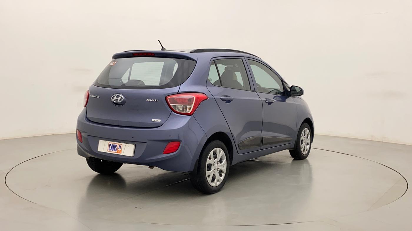 2015 Hyundai Grand i10 SPORTZ 1.2 KAPPA VTVT, Petrol, Manual, 46,867 km, Right Back Diagonal