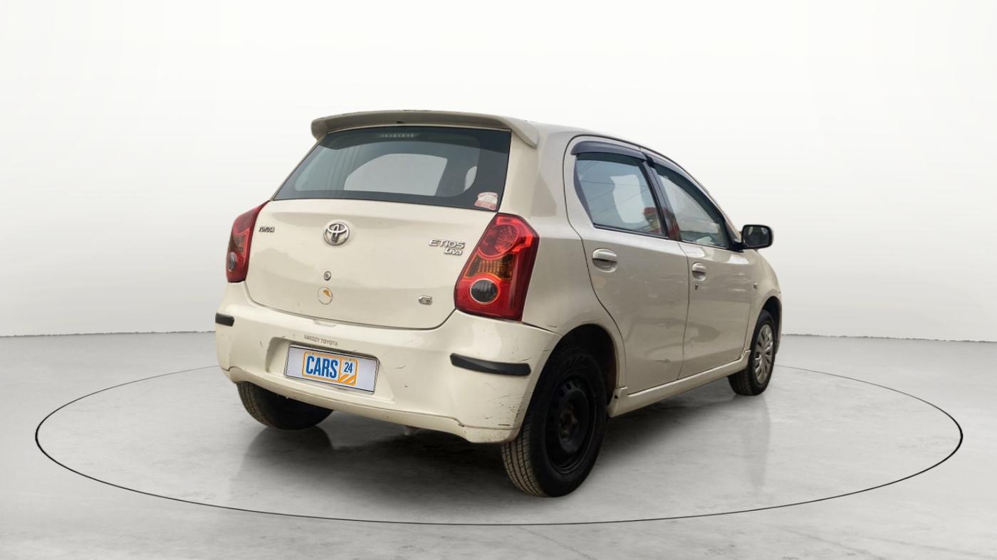 2011 Toyota Etios Liva G, Petrol, Manual, 1 km, Right Back Diagonal