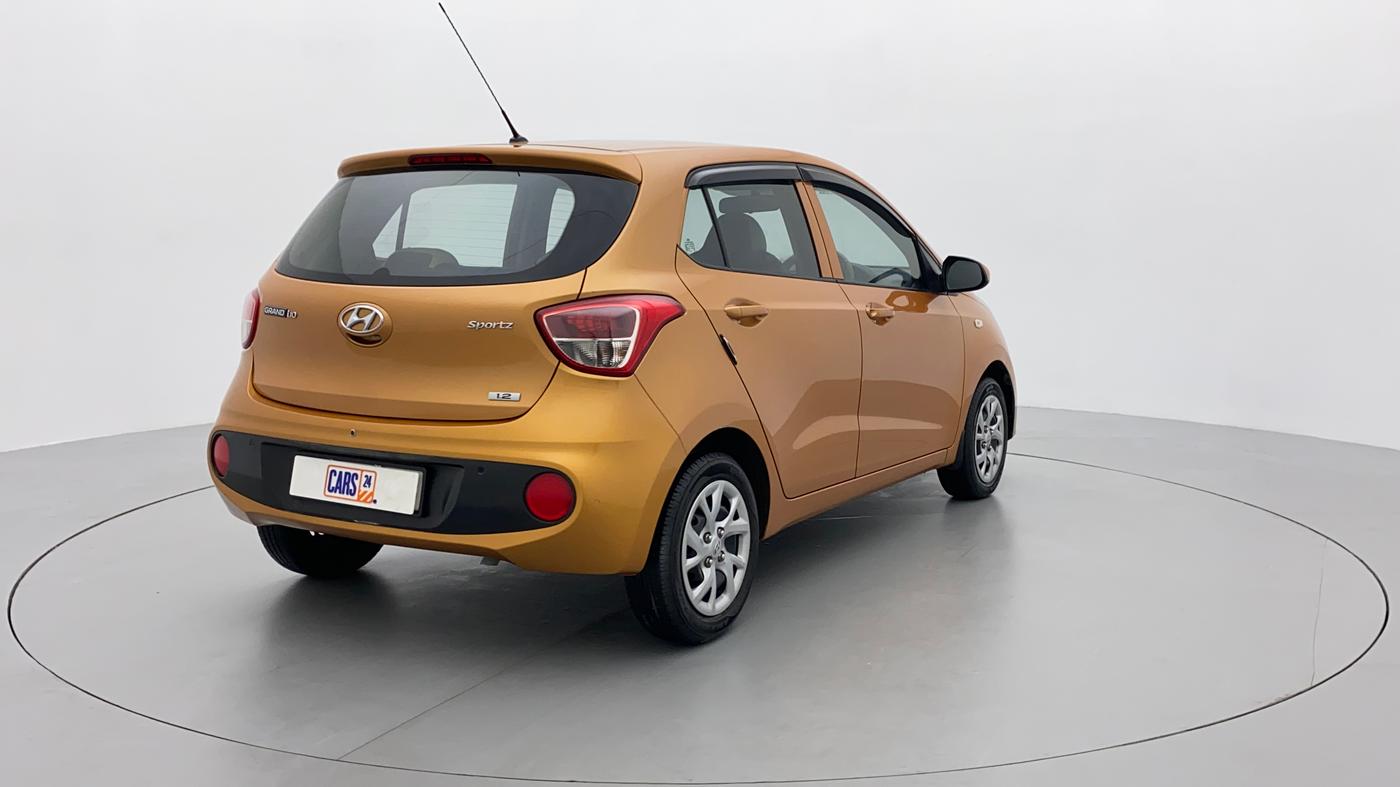 2017 Hyundai Grand i10 SPORTZ 1.2 KAPPA VTVT, Petrol, Manual, 25,247 km, Right Back Diagonal