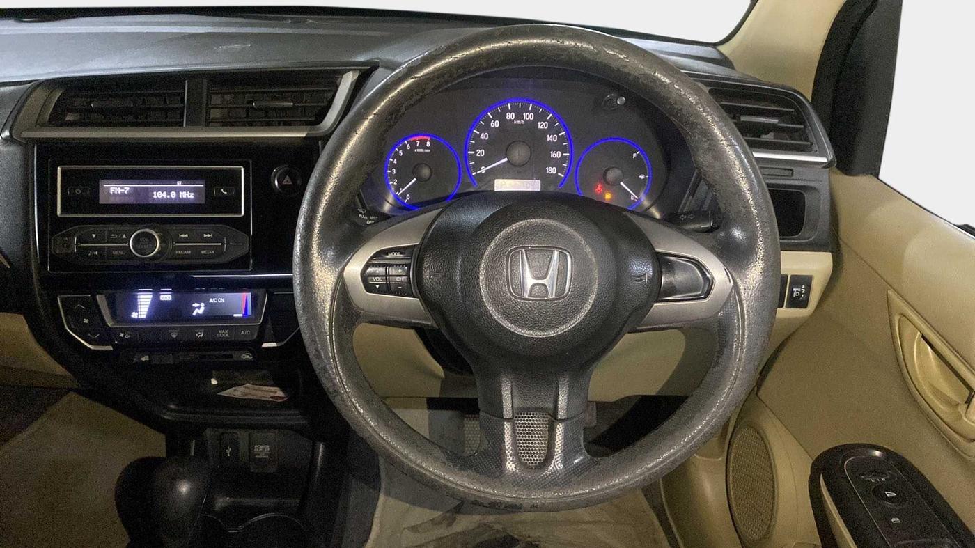 2016 Honda Amaze 1.2L I-VTEC S AT, Petrol, Automatic, 75,172 km, Steering Wheel Close Up