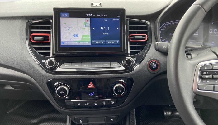 2020 Hyundai Verna SX (O) 1.0 TURBO DCT, Petrol, Automatic, 37,911 km, Infotainment System