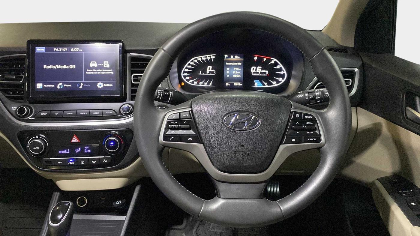2021 Hyundai Verna SX 1.5 VTVT IVT, Petrol, Automatic, 10,919 km, Steering Wheel Close Up