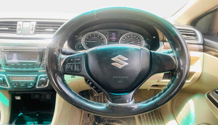 2017 Maruti Ciaz ZETA 1.4  MT PETROL, Petrol, Manual, 1,18,070 km, Steering Wheel Close Up