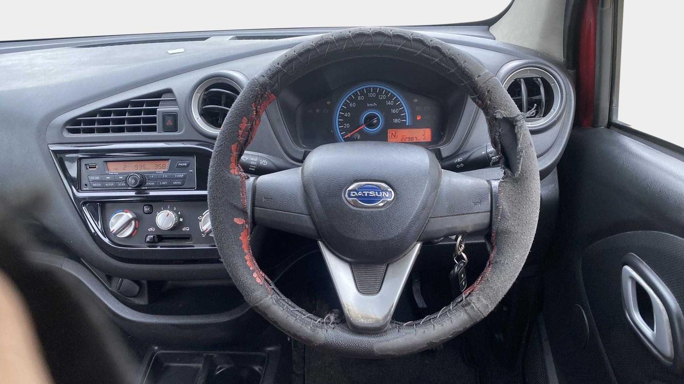 2018 Datsun Redi Go T(O) 1.0 AMT, Petrol, Automatic, 22,982 km, Steering Wheel Close Up