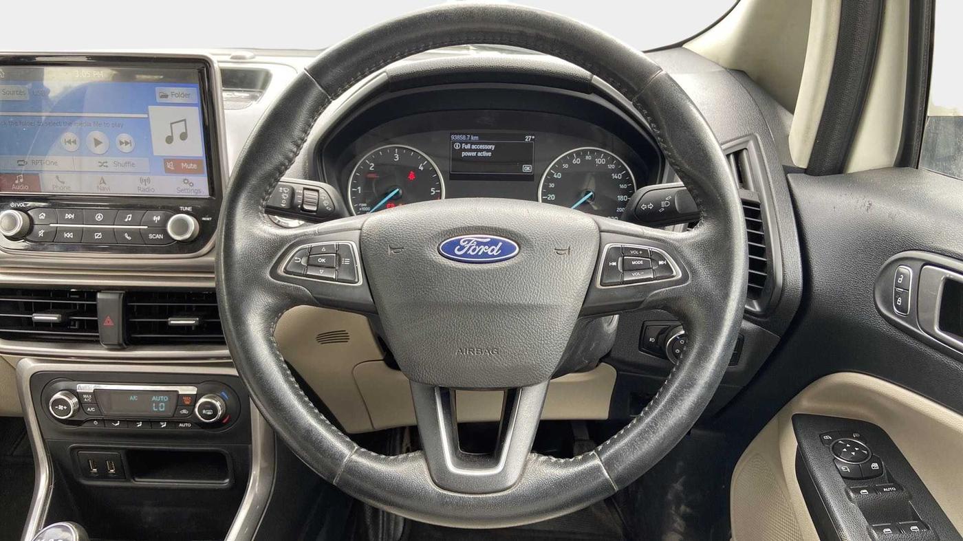 2019 Ford Ecosport TITANIUM 1.5L DIESEL, Diesel, Manual, 94,658 km, Steering Wheel Close Up