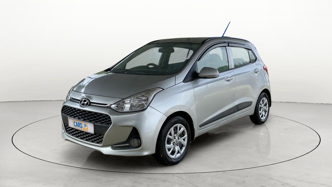 2018 Hyundai Grand i10 SPORTZ 1.2 KAPPA VTVT, Petrol, Manual, 76,491 km, Left Front Diagonal