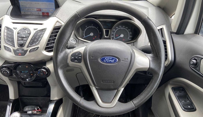 2017 Ford Ecosport TITANIUM 1.5L DIESEL, Diesel, Manual, 8,46,363 km, Steering Wheel Close Up
