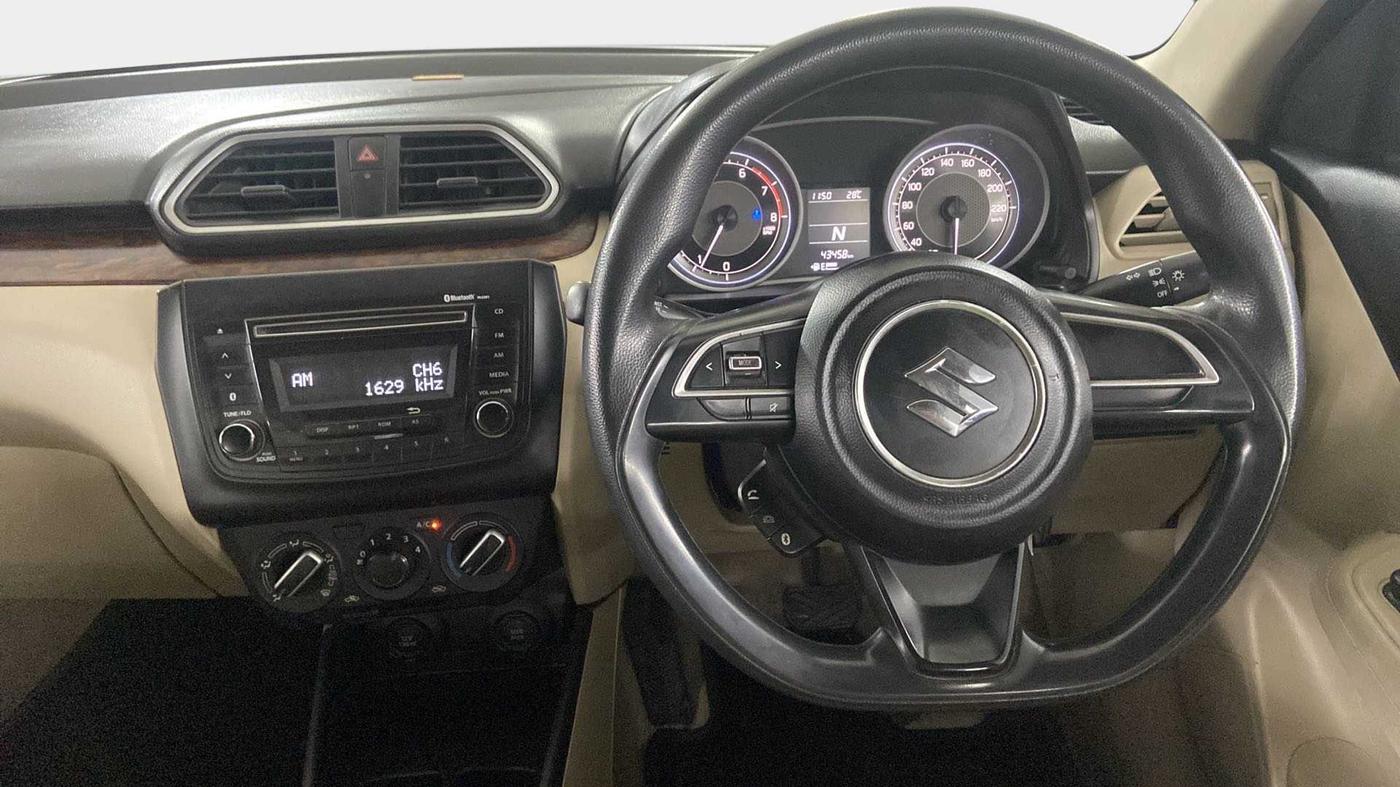 2017 Maruti Dzire VXI AMT, Petrol, Automatic, 43,457 km, Steering Wheel Close Up