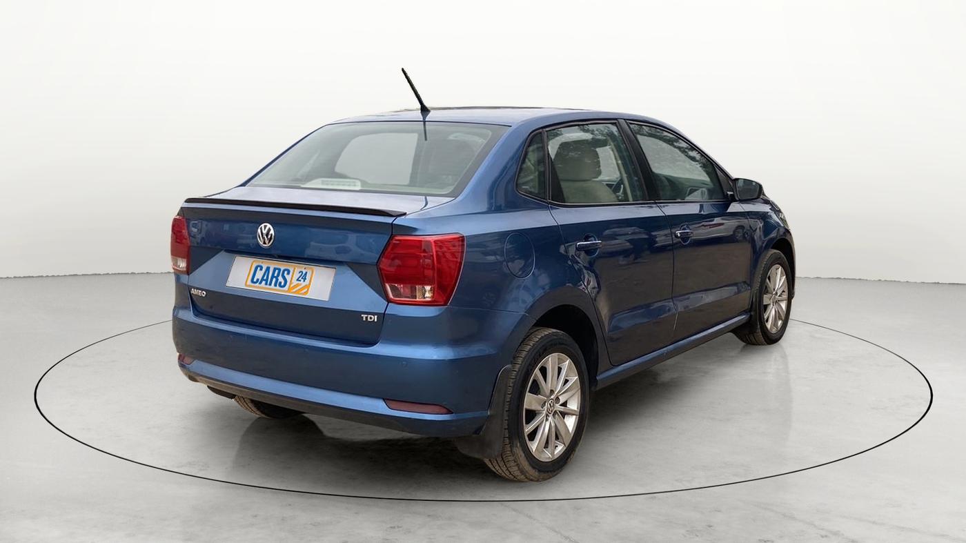2017 Volkswagen Ameo HIGHLINE PLUS 1.5L AT 16 ALLOY, Diesel, Automatic, 81,375 km, Right Back Diagonal