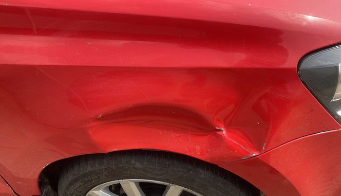 2018 Volkswagen Polo GT TSI AT, Petrol, Automatic, 1,12,625 km, Right fender - Circle - Paint ok & Dent >4 inch(On criase Line)