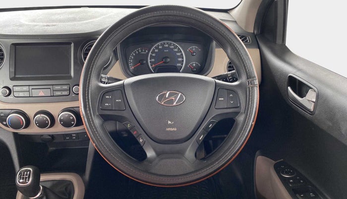 2017 Hyundai Grand i10 SPORTZ (O) 1.2 KAPPA VTVT, Petrol, Manual, 33,482 km, Steering Wheel Close Up
