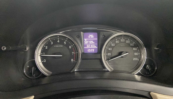 2016 Maruti Ciaz ZXI+, Petrol, Manual, 60,162 km, Odometer Image