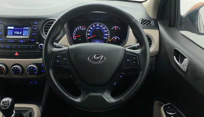 2016 Hyundai Grand i10 ASTA (O) 1.2 KAPPA VTVT, Petrol, Manual, 32,797 km, Steering Wheel Close Up