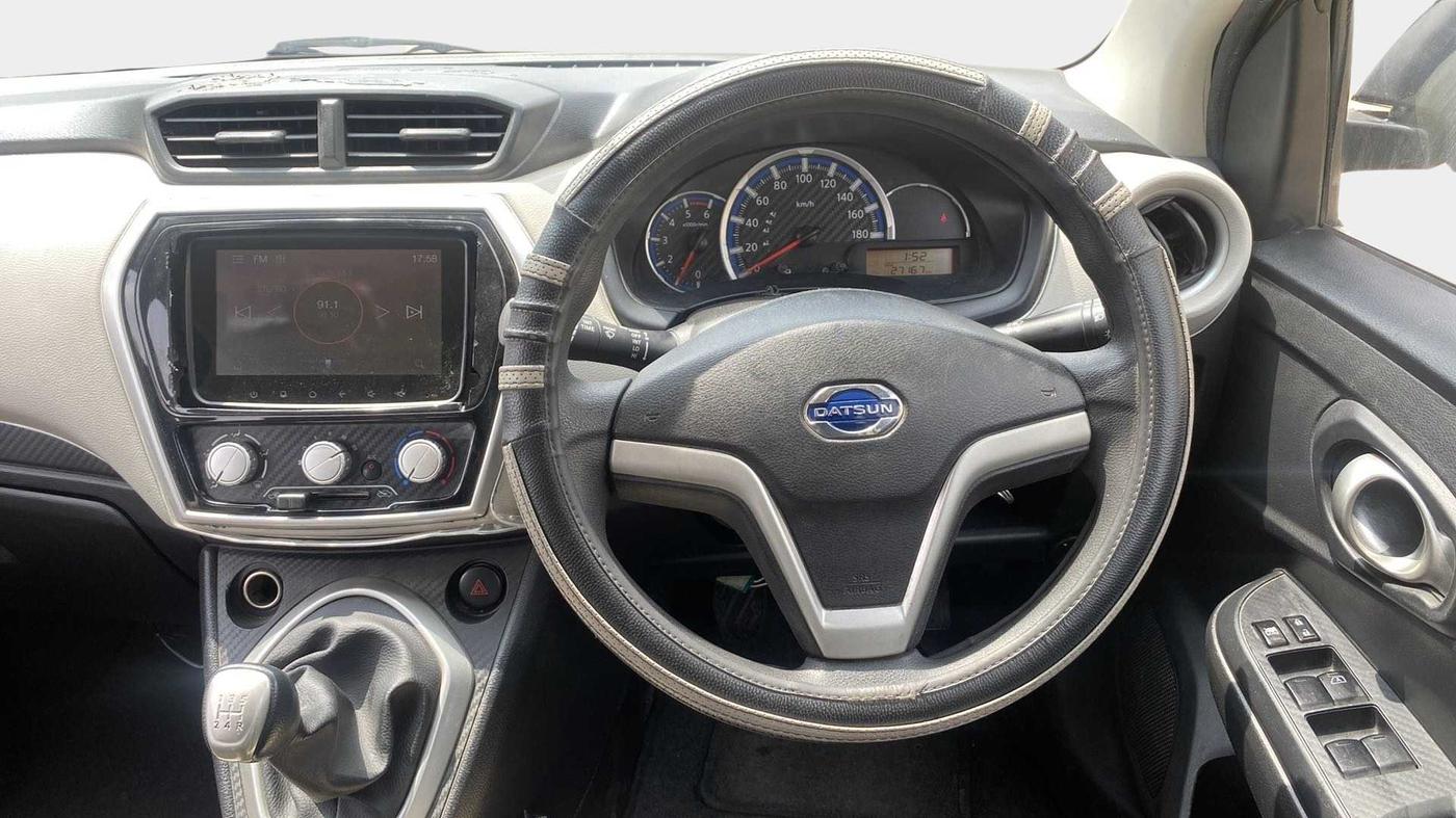 2018 Datsun Go Plus T, Petrol, Manual, 27,153 km, Steering Wheel Close Up