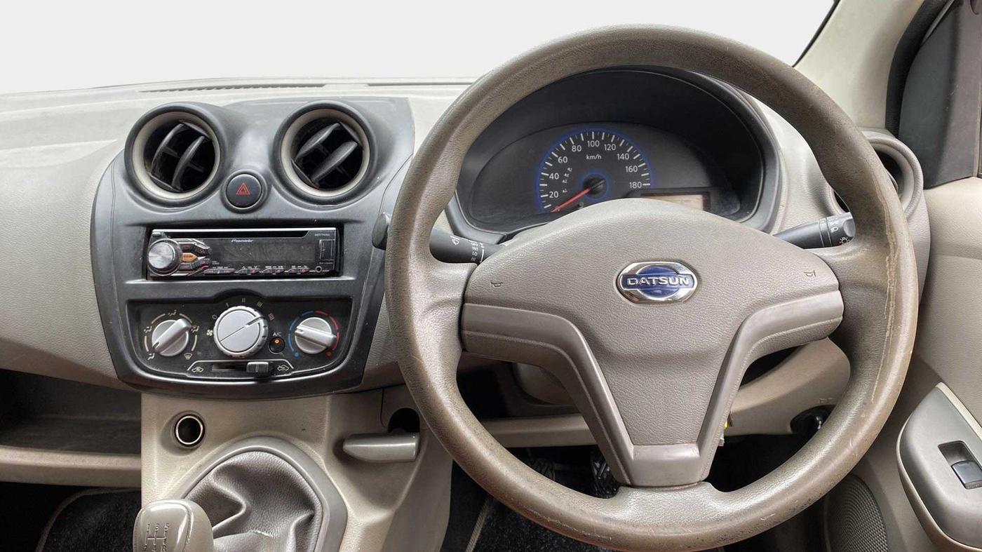 2014 Datsun Go T, Petrol, Manual, 82,410 km, Steering Wheel Close Up
