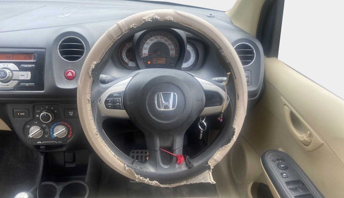 2014 Honda Brio S MT, Petrol, Manual, 48,580 km, Steering Wheel Close Up