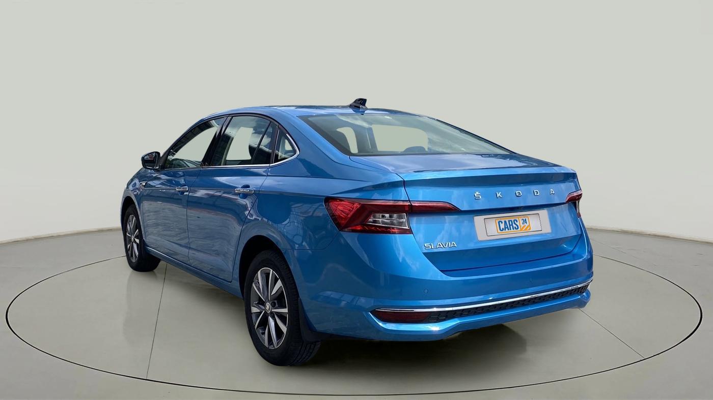 2022 Skoda SLAVIA STYLE 1.5L TSI DSG, Petrol, Automatic, 3,789 km, Left Back Diagonal