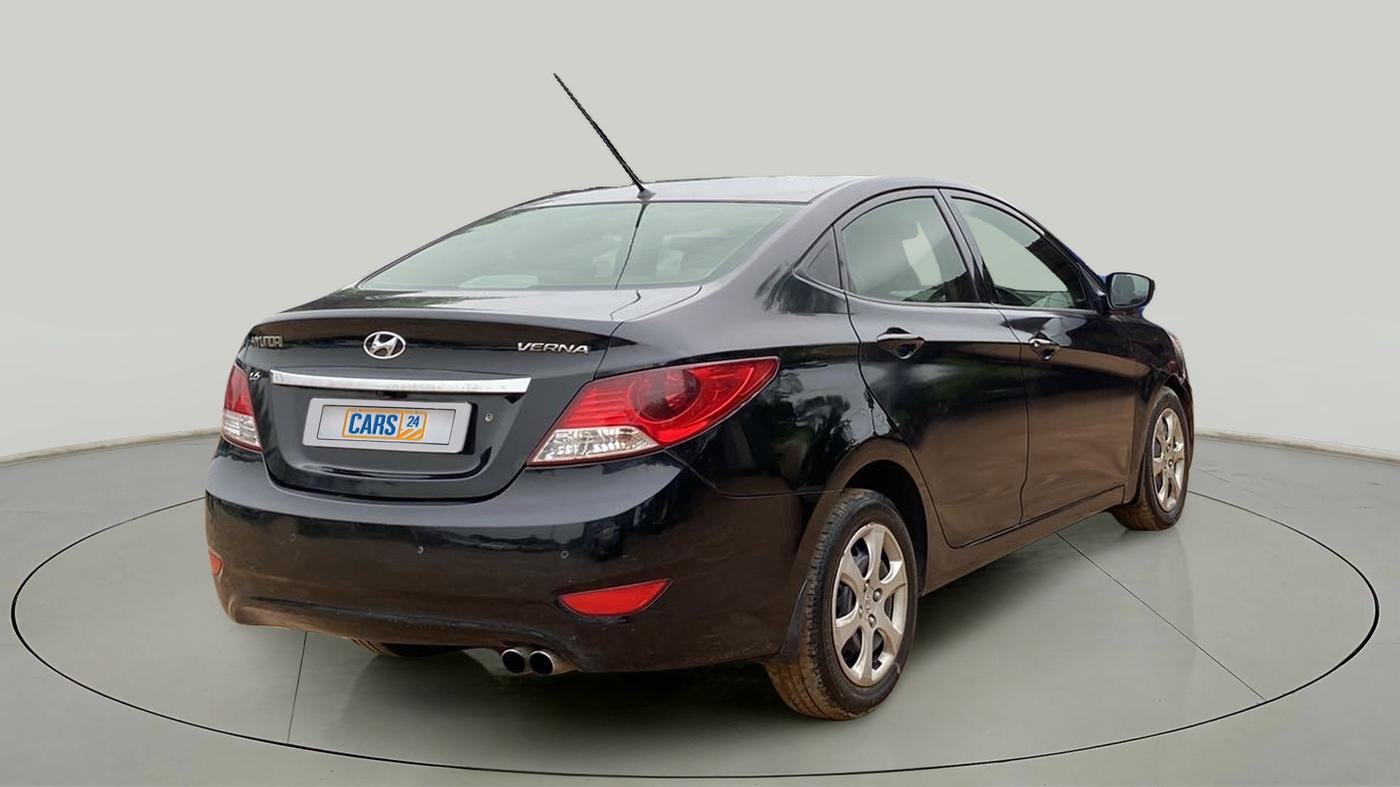 2012 Hyundai Verna FLUIDIC 1.6 CRDI EX, Diesel, Manual, 77,408 km, Right Back Diagonal