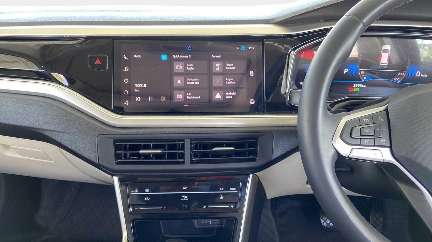 2022 Volkswagen VIRTUS TOPLINE TSI 1.0 AT, Petrol, Automatic, 2,982 km, Infotainment System