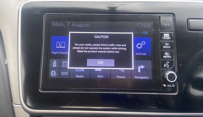 2019 Honda City 1.5L I-VTEC V MT, Petrol, Manual, 9,243 km, Infotainment system - GPS Card not working/missing