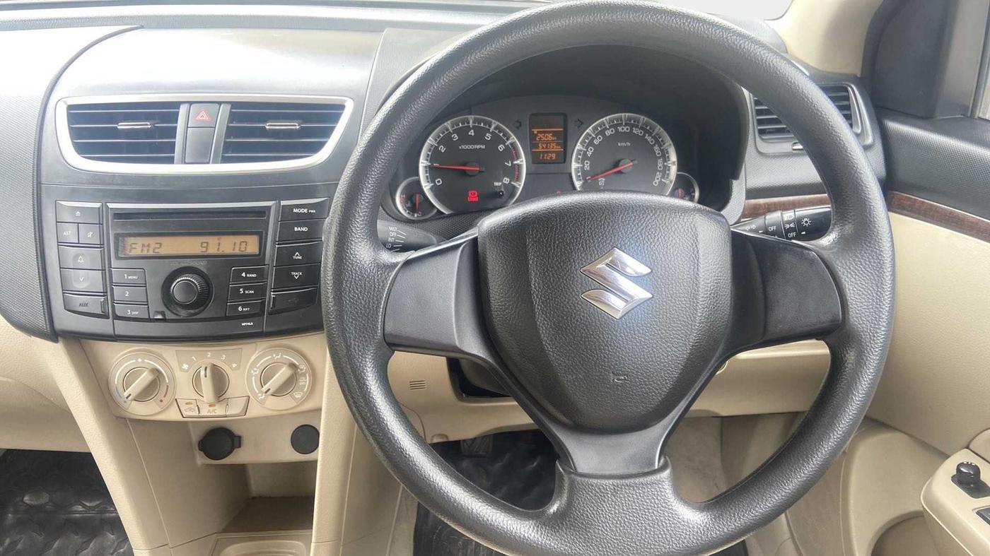 2013 Maruti Swift Dzire VXI, Petrol, Manual, 54,134 km, Steering Wheel Close Up