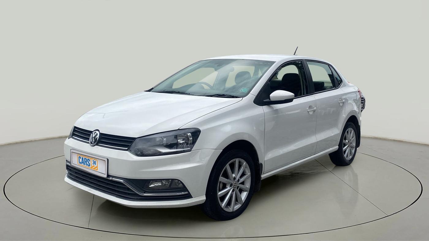 2017 Volkswagen Ameo HIGHLINE1.2L PLUS 16 ALLOY, Petrol, Manual, 1,01,291 km, Left Front Diagonal