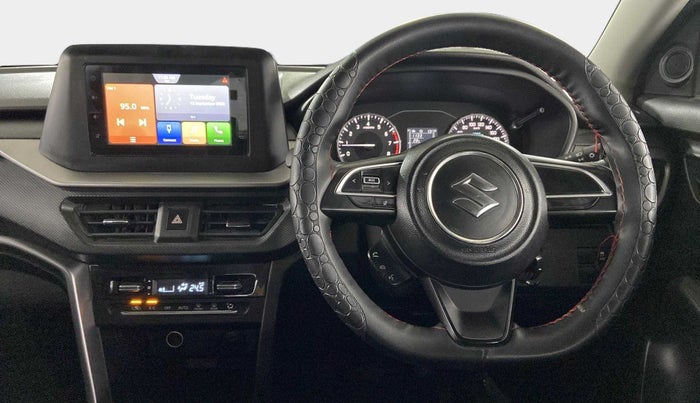 2022 Maruti BREZZA VXI SMART HYBRID, Petrol, Manual, 22,891 km, Steering Wheel Close Up