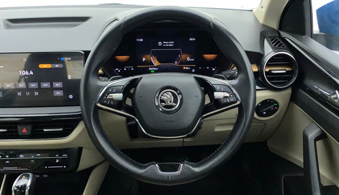 2022 Skoda SLAVIA STYLE 1.0L TSI AT, Petrol, Automatic, 24,676 km, Steering Wheel Close Up