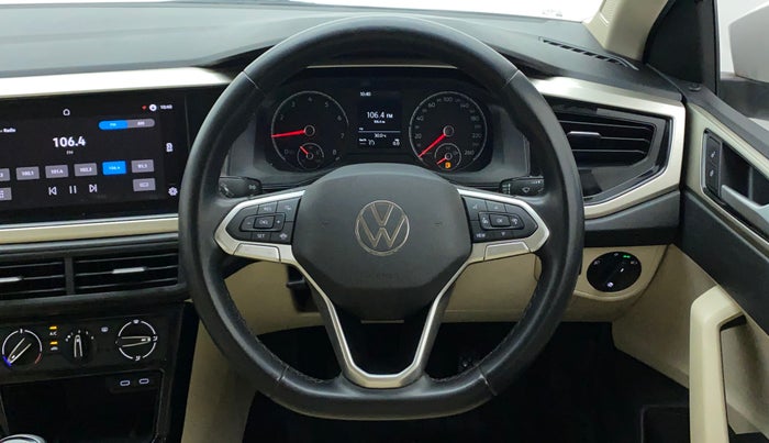 2022 Volkswagen VIRTUS HIGHLINE TSI 1.0 MT, Petrol, Manual, 22,715 km, Steering Wheel Close Up
