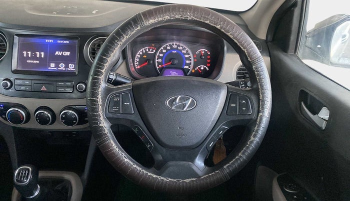 2017 Hyundai Grand i10 SPORTZ 1.2 KAPPA VTVT, Petrol, Manual, 48,055 km, Steering Wheel Close Up
