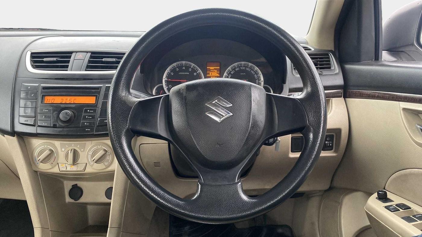 2014 Maruti Swift Dzire VXI, Petrol, Manual, 56,997 km, Steering Wheel Close Up