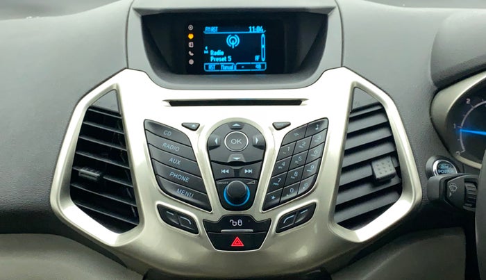 2016 Ford Ecosport TITANIUM 1.5L DIESEL, Diesel, Manual, 1,06,299 km, Infotainment System