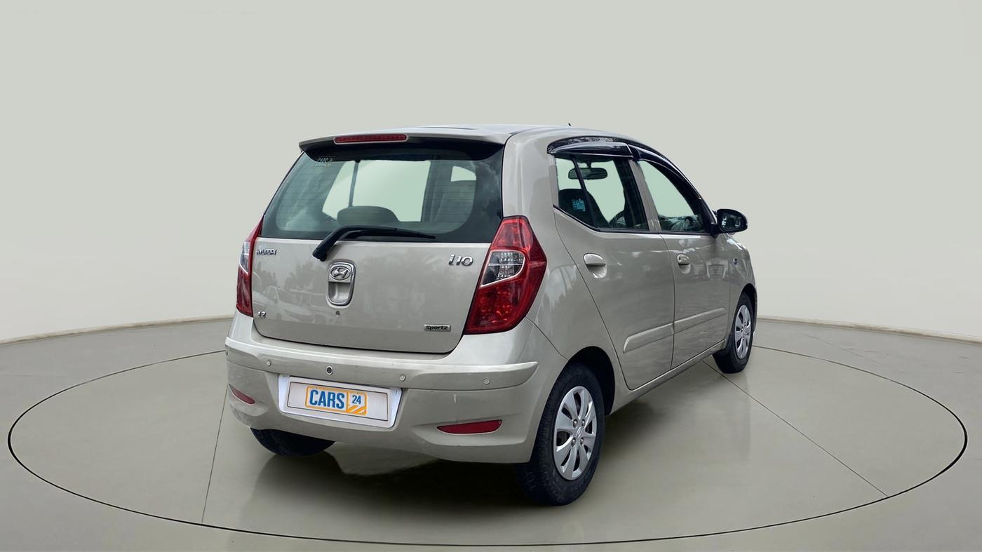 2012 Hyundai i10 SPORTZ 1.2, Petrol, Manual, 68,938 km, Right Back Diagonal