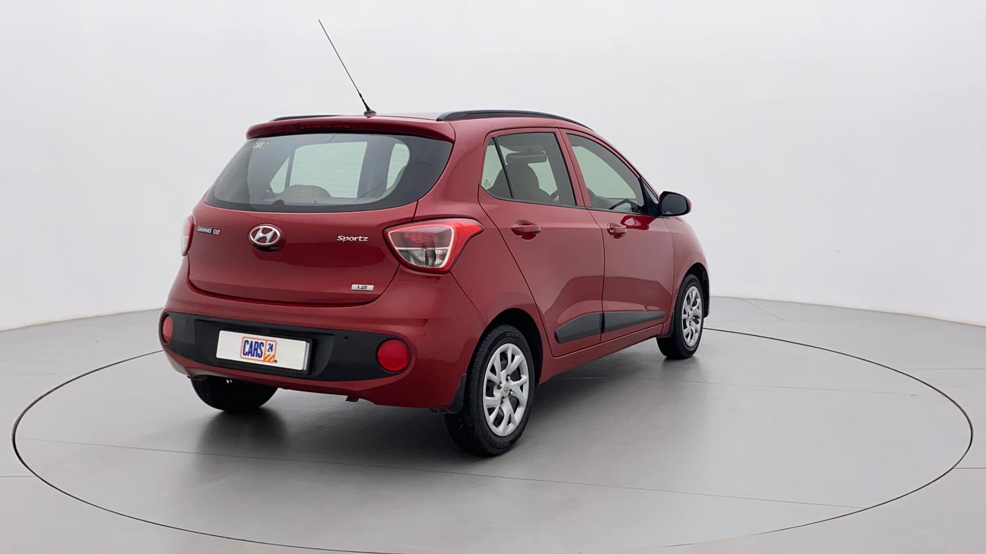 2017 Hyundai Grand i10 SPORTZ (O) 1.2 KAPPA VTVT, Petrol, Manual, 90,255 km, Right Back Diagonal