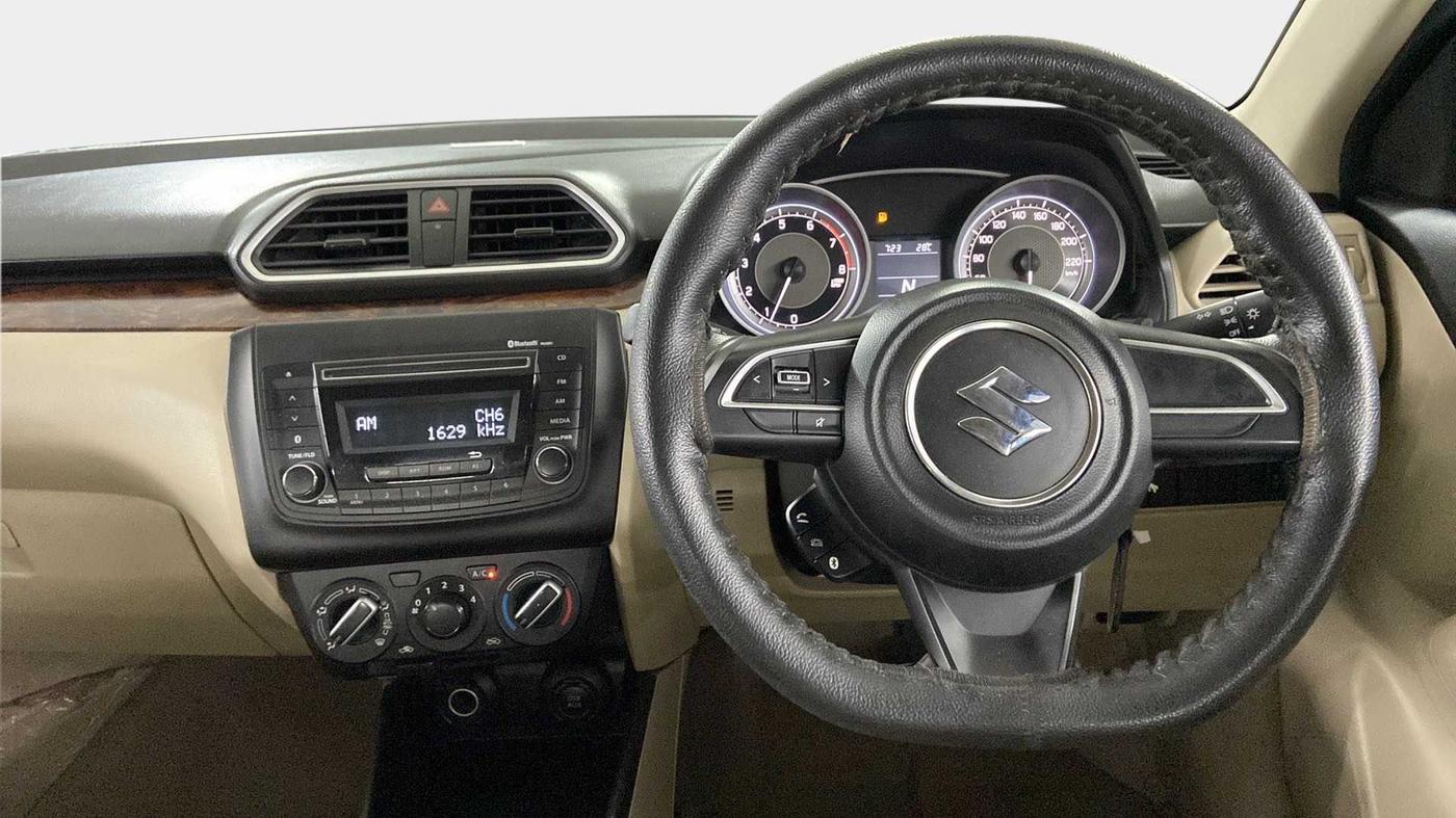 2018 Maruti Dzire VXI AMT, Petrol, Automatic, 22,235 km, Steering Wheel Close Up