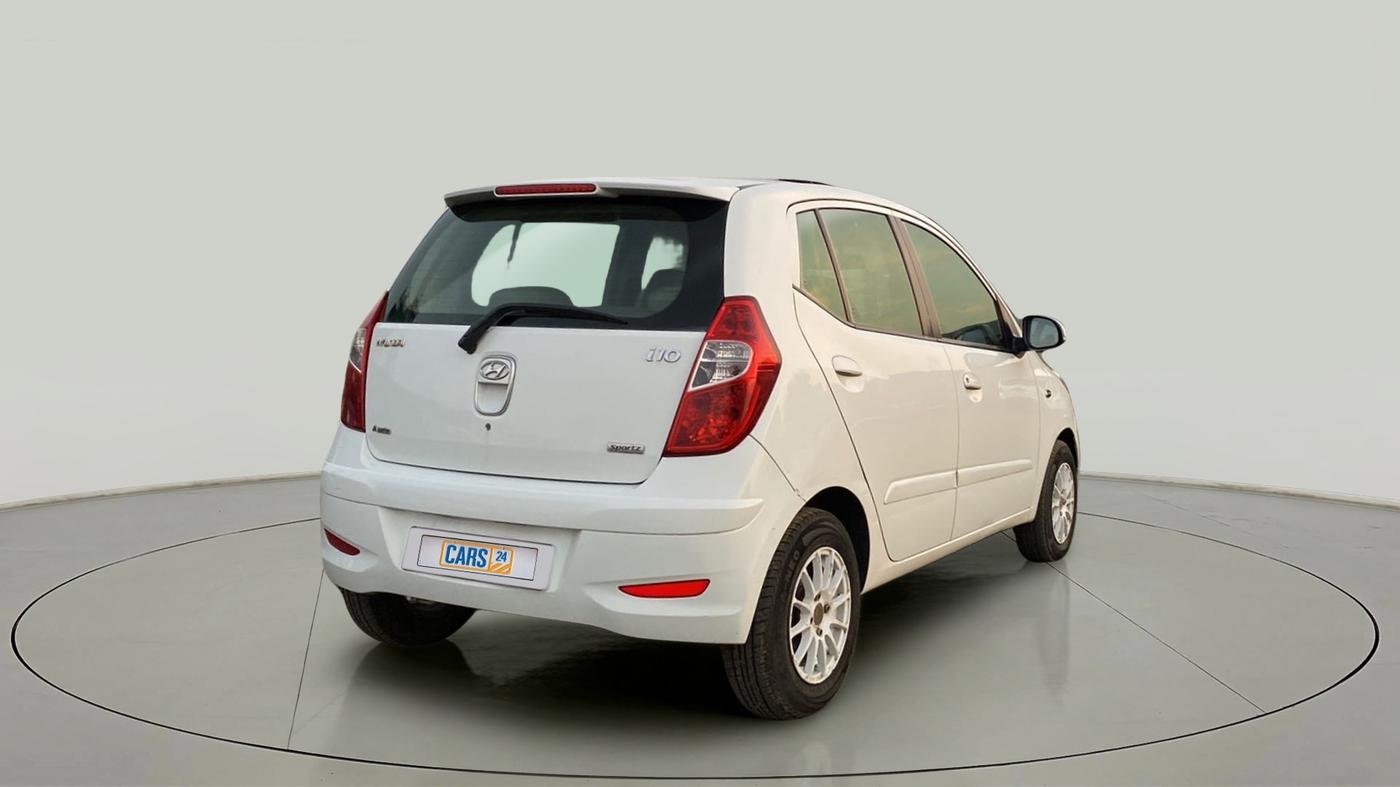 2012 Hyundai i10 SPORTZ 1.2 AT, Petrol, Automatic, 61,621 km, Right Back Diagonal