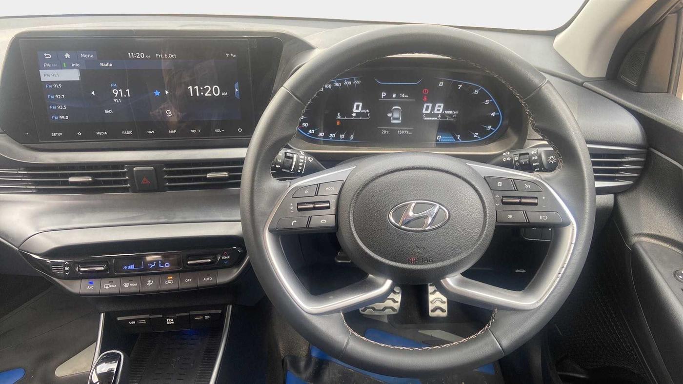 2021 Hyundai NEW I20 ASTA (O) 1.0 TURBO GDI DCT, Petrol, Automatic, 15,976 km, Steering Wheel Close Up