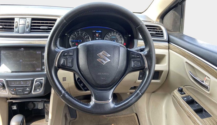 2019 Maruti Ciaz ALPHA  AT 1.5 SHVS PETROL, Petrol, Automatic, 95,450 km, Steering Wheel Close Up