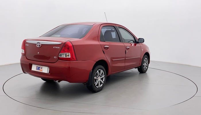 2012 Toyota Etios G, Petrol, Manual, 1,22,817 km, Right Back Diagonal