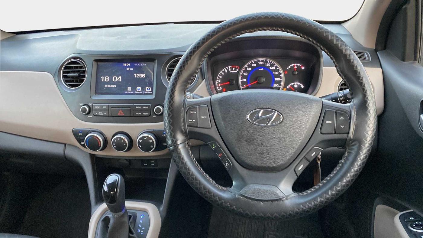 2019 Hyundai Grand i10 SPORTZ AT 1.2 KAPPA VTVT, Petrol, Automatic, 28,928 km, Steering Wheel Close Up