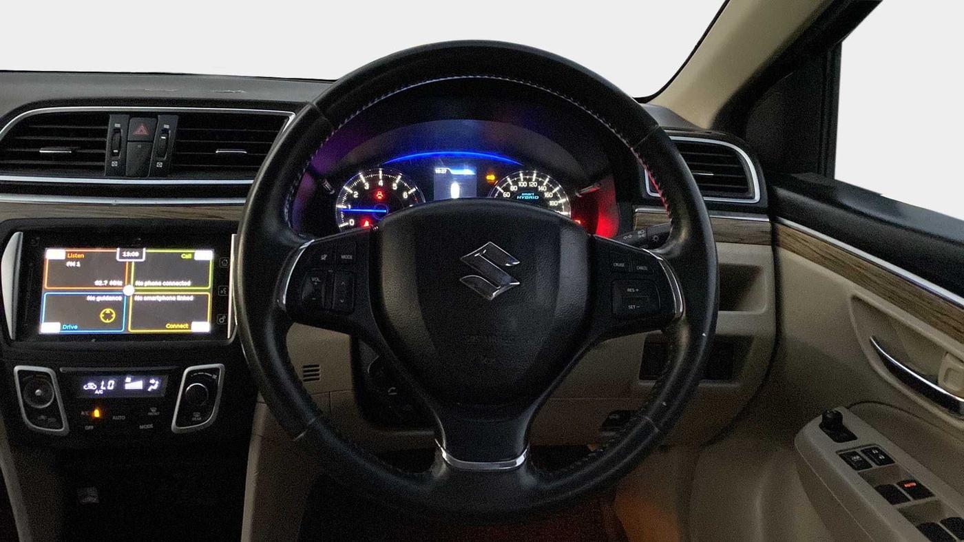 2018 Maruti Ciaz ALPHA 1.5 SHVS PETROL, Petrol, Manual, 51,338 km, Steering Wheel Close Up