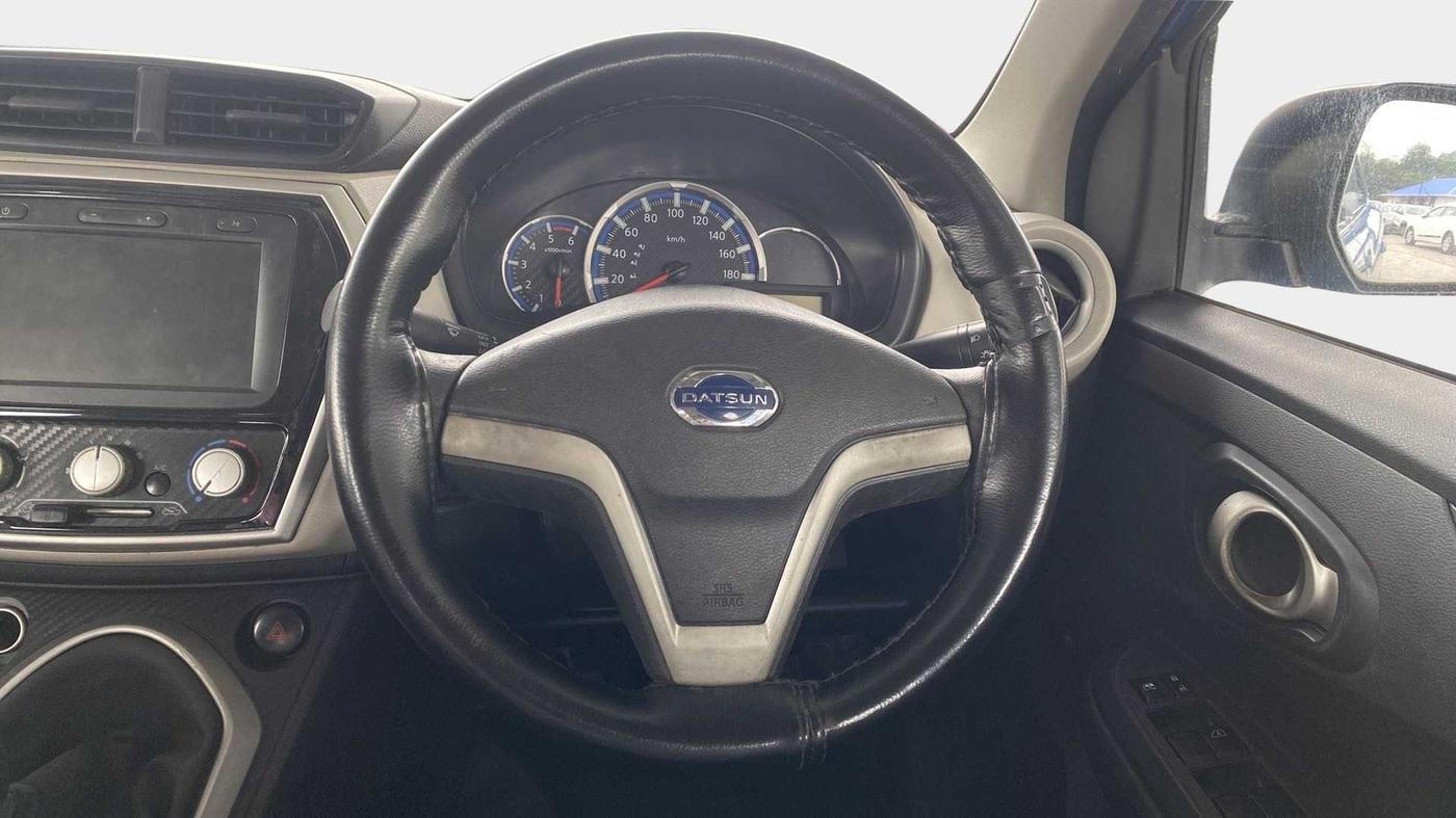 2019 Datsun Go Plus T(O), Petrol, Manual, 45,234 km, Steering Wheel Close Up