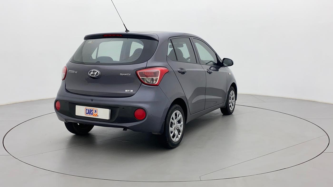 2017 Hyundai Grand i10 SPORTZ 1.2 KAPPA VTVT, Petrol, Manual, 49,325 km, Right Back Diagonal