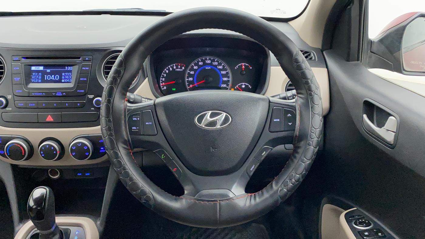 2015 Hyundai Grand i10 ASTA AT 1.2 KAPPA VTVT, Petrol, Automatic, 63,995 km, Steering Wheel Close Up