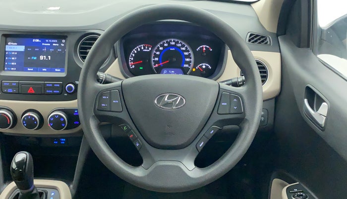 2019 Hyundai Grand i10 SPORTZ AT 1.2 KAPPA VTVT, Petrol, Automatic, 18,760 km, Steering Wheel Close Up