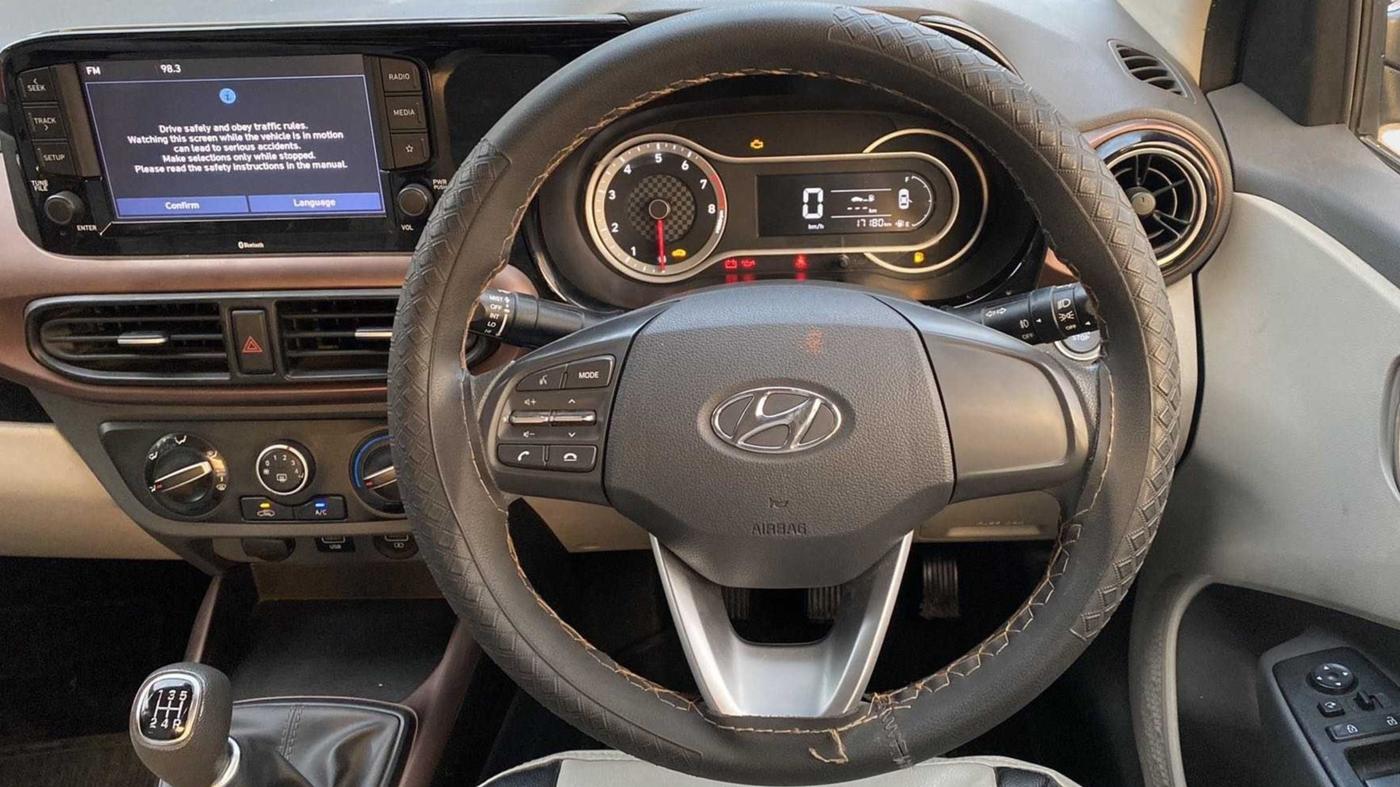 2021 Hyundai AURA SX 1.2, Petrol, Manual, 17,177 km, Steering Wheel Close Up